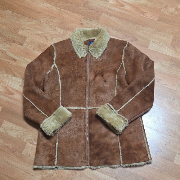 LED ZEPPLIN Upcycled Shearling Jacket - Picture 6 of 7
